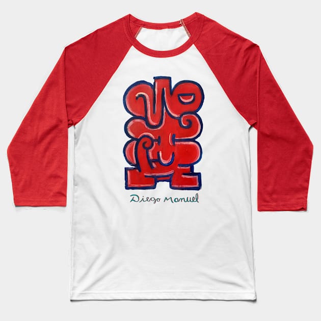 Graffiti 33 Baseball T-Shirt by diegomanuel